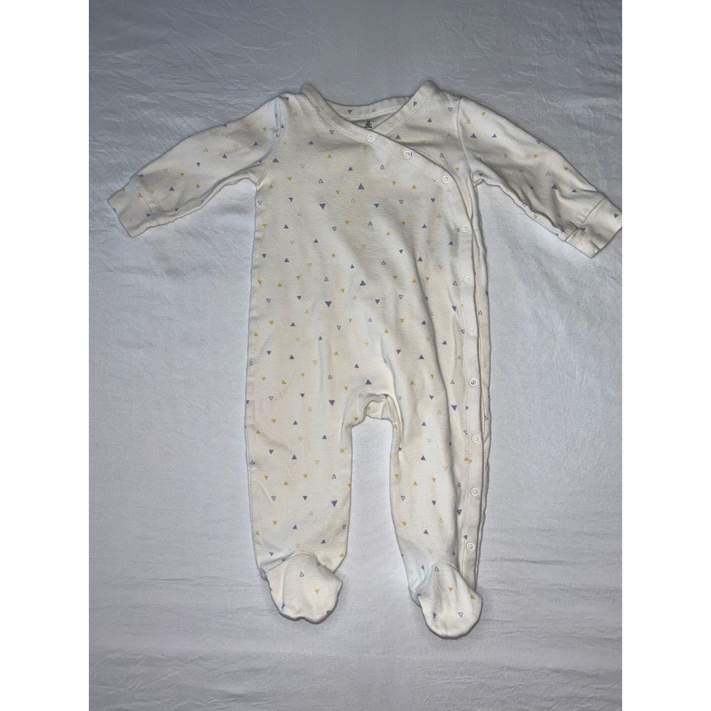 Baby Gap First Favorites Footed Pajamas 6-9 Months‎ Triangle Print